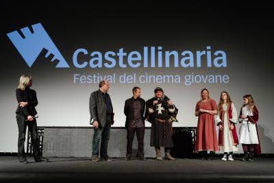 Flavia Marone, Giancarlo Zappoli, Wylliam Fumagalli, delegazione La spada nella rocca