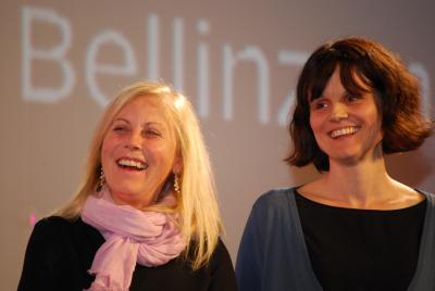 Tiziana Soudani, Amka Films, and Gabriella Degara, RSI, Swiss producers of <i>L'intervallo</i>