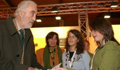 Christopher Lee and two members of the Jury