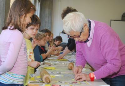 Fusako Yusaki at the animation workshop