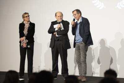 Flavia Marone, Giancarlo Zappoli, Giorgio Verdelli director 'Enzo Jannacci. Vengo anch'io'